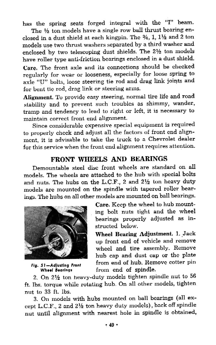 1957 Chevrolet Trucks Operators Manual Page 57